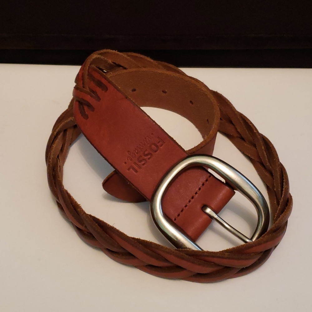Fossil Braided Leather Belt